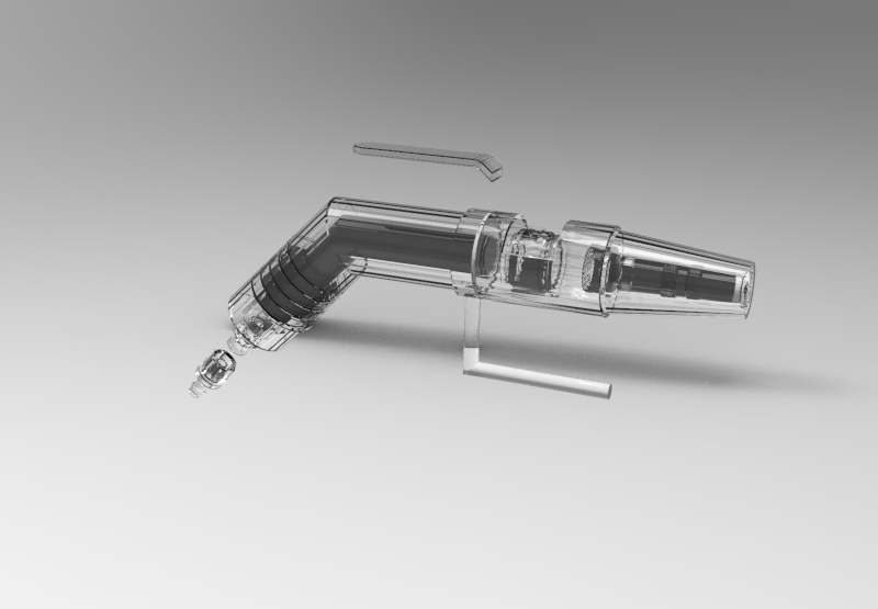 One example of a prototype design for a marine hose handle for a competition on CADCROWD